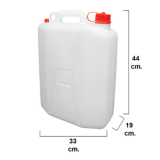 BIDON PLASTICO ALIMENTARIO MAURER 20 Lts. C/GRIFO