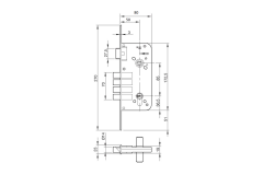 CERRADURA AZBE 8912-80 BC CR HS-7 70 D M-3 (B/70 D