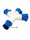 ADAPTADOR CETACT 2P+T 16A 3 SALIDAS