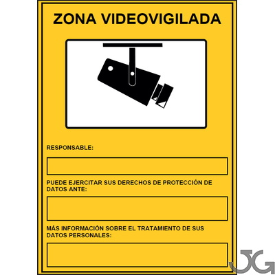 SEÑAL PE 29X21 ZONA VIDEOVIGILADA