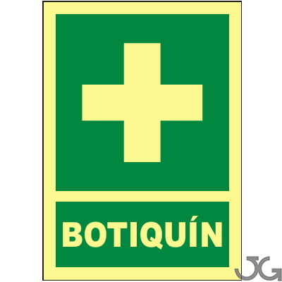SEÑAL PE 29X21 BOTIQUIN (LUMINISCENTE)