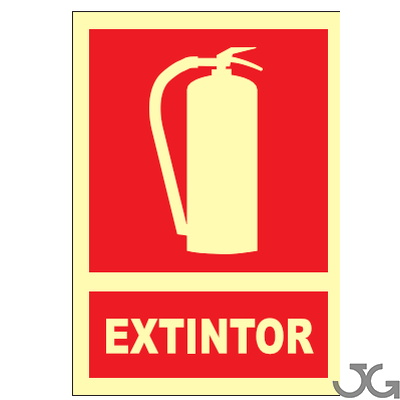 SEÑAL PE 29X21 EXTINTOR (LUMINISCENTE)
