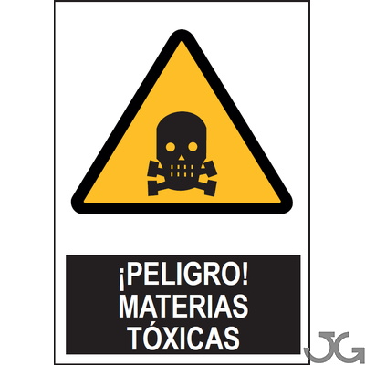 SEÑAL PE 29X21 PELIGRO MATERIAS TOXICAS