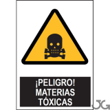 SEÑAL PE 29X21 PELIGRO MATERIAS TOXICAS
