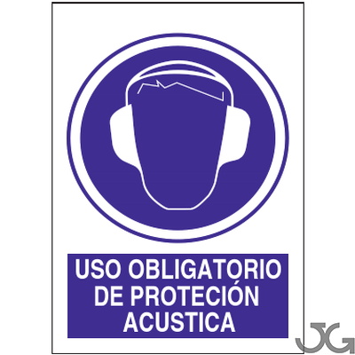 SEÑAL PE 29X21 USO OBLIGATORIO PROTECCION ACUSTICA