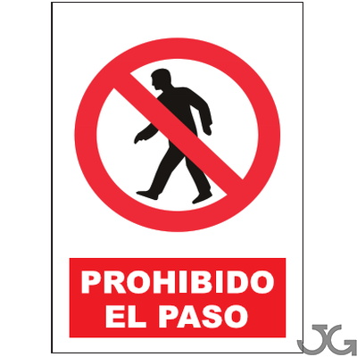 SEÑAL PE 29X21 PROHIBIDO EL PASO