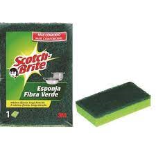 ESTROPAJO C/ESPONJA SCOTCH BRITE VERDE 3X2