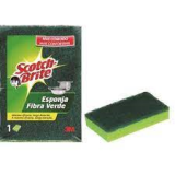 ESTROPAJO C/ESPONJA SCOTCH BRITE VERDE 3X2