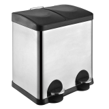 CUBO BASURA AMIG 20593 DOBLE 2X15L. INOX