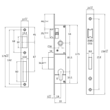 CERRADURA AMIG 725-20GR ACERO CROMO MATE 20mm