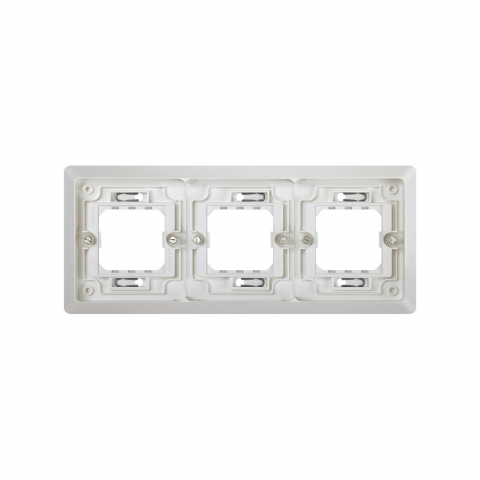 PLACA 3 ELE. EMPOTRAR SIMON AQUA GRIS
