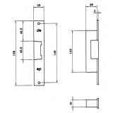 CERRADURA JIS ELEC. 842-901G 12V.