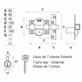CERROJO FAC 308R/80 NIQ. DER. Bom.70