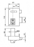 CERRADURA AZBE TABLA 56A R60DHP (DERECHA)