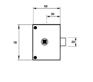 PICAPORTE AZBE 812/50 BICROM. (SOBREPONER)