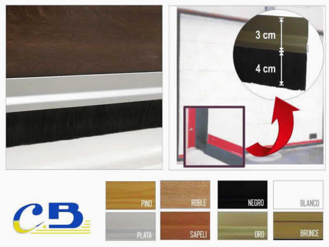 BURLETE ALUM. ADH. 1,25m. PINO FLECOS