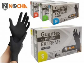 GUANTE NITRILO NOCHA EXTREME NEGRO T/L (Caja 100)