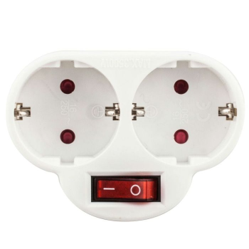 ADAPTADOR ANLEX ALFA 2 TOMAS C/INTERR. 16A.