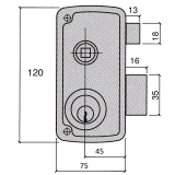 CERRADURA UCEM TABLA 4056B 70 IZ