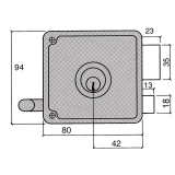 CERRADURA UCEM TABLA 4125 12 IZ