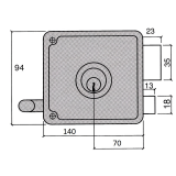 CERRADURA UCEM TABLA 4125 14 IZ