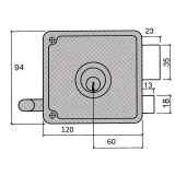 CERRADURA UCEM TABLA 4125 12 DER. B/70