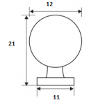 POMO M. GRIP 103 CUERO 12 mm.