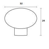 POMO M. GRIP 707 PORC. BLANCO 31 mm.