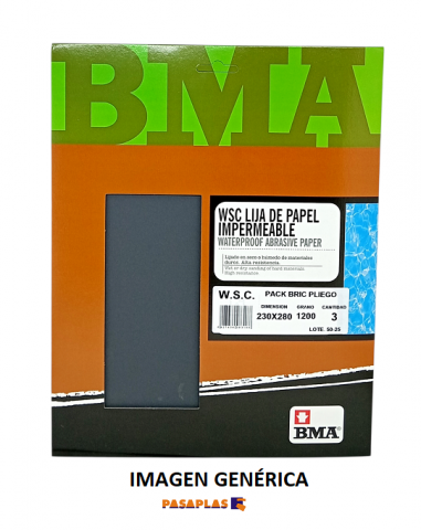 LIJA PLIEGO AGUA BMA G-2500 (Pack-3)