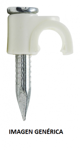 GRAPA CABLE MANGUERA BLANCA 06mm. (CIEN)