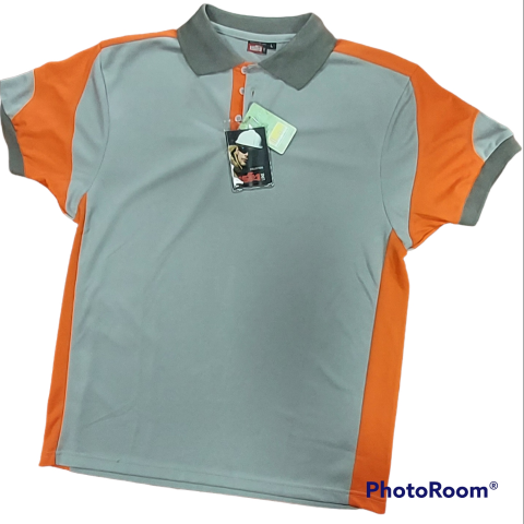 CAMISA POLO RUNNY STARTER GRIS NARANJA XXL