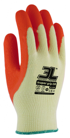 GUANTE SUPER GRIP OR 3L NARANJA T/10