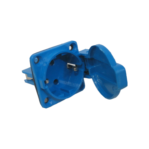 BASE ENCH. IDE 00102 2P+TT 16A CUADRO AZUL
