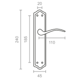 MANIVELA MICEL 1777 OMEGA  LATON PULIDO