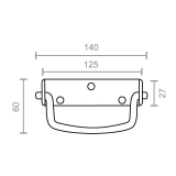 TIRADOR ASA ABATIBLE MICEL 10044 125X27 BICRO.