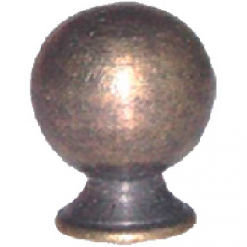 POMO MICEL BOLA 10058 LATON ENVEJECIDO 25mm.