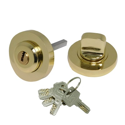 MULETILLA ROS. CON LLAVE 50MM NIQUEL SAT. REDONDA