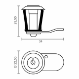 CERRADURA BUZON MICEL CURVA 30 MM REF: 11209 CLIP