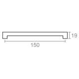 MANILLON MICEL 22150 CUAD. 150X19 INOX.
