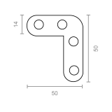 ESCUADRA PLANA MICEL 050X050X14 BICROM.