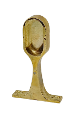 SOPORTE BARRA OVAL CERRADO 30X15 DORADO