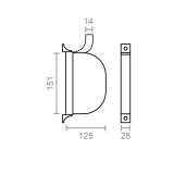 RECOGEDOR PERSIANA ABATIBLE 14mm. BLANCO