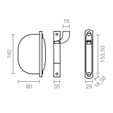 RECOGEDOR PERSIANA EMPOTRAR 18 MM BLANCO MICEL