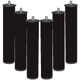 PATAS CANAPE MICEL 96440 250X50mm. NEGRO (Jgo-6 Ud