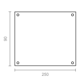 PLACA CIEGA MICEL 250X090 NIQUEL