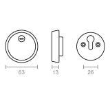 ESCUDO SEG. MICEL 62 mm. INOX.