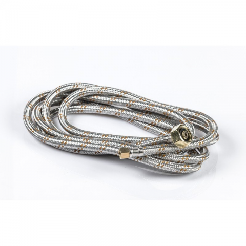 MANGUERA BUTANO BLIND. ACERO C/RACORES 3m.