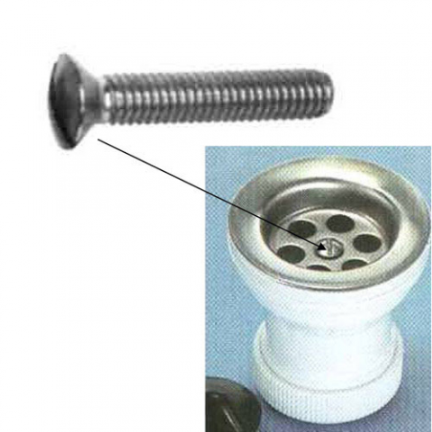 TORNILLO FREGADERO INOX. M06X060