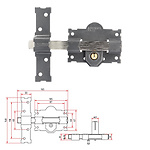 CERROJO WOLFPACK B1 LLAVE/PUL. (Sim. 101/R)
