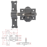 CERROJO WOLFPACK B5 LLAVE/PUL. (Sim. 101/R)